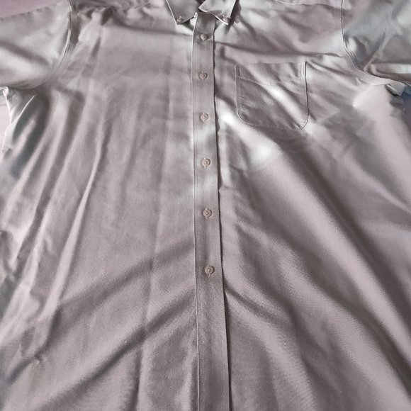 Mens L.L. Bean Short Sleeve Wrinkle Resistant Fitted Size 171/2 REG - Picture 5 of 13